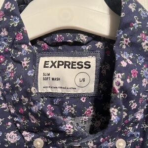 Express J crew Blue bundle L long sleeve button up